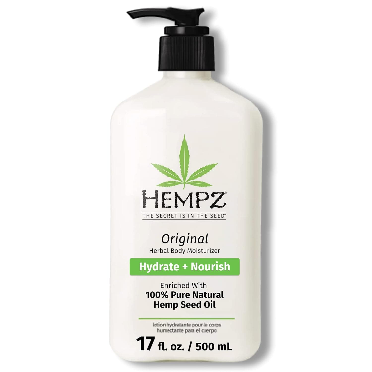 Hempz Original, Natural Hemp Seed Oil Body Moisturizer with Shea Butter and Ginseng, Original Scent, Floral Banana, 17 Fl.Oz ( Packaging may vary ) - image 1 of 1