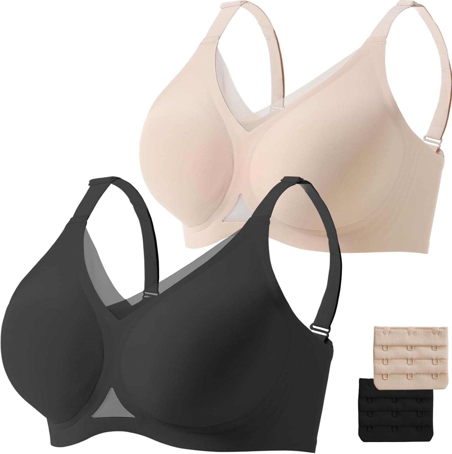 Gailife Womens Wireless V Mesh Comfortable Bra Seamless Bralette Push Up Bras No Underwire Supportive Tshirt Everyday Bras - image 1 of 1