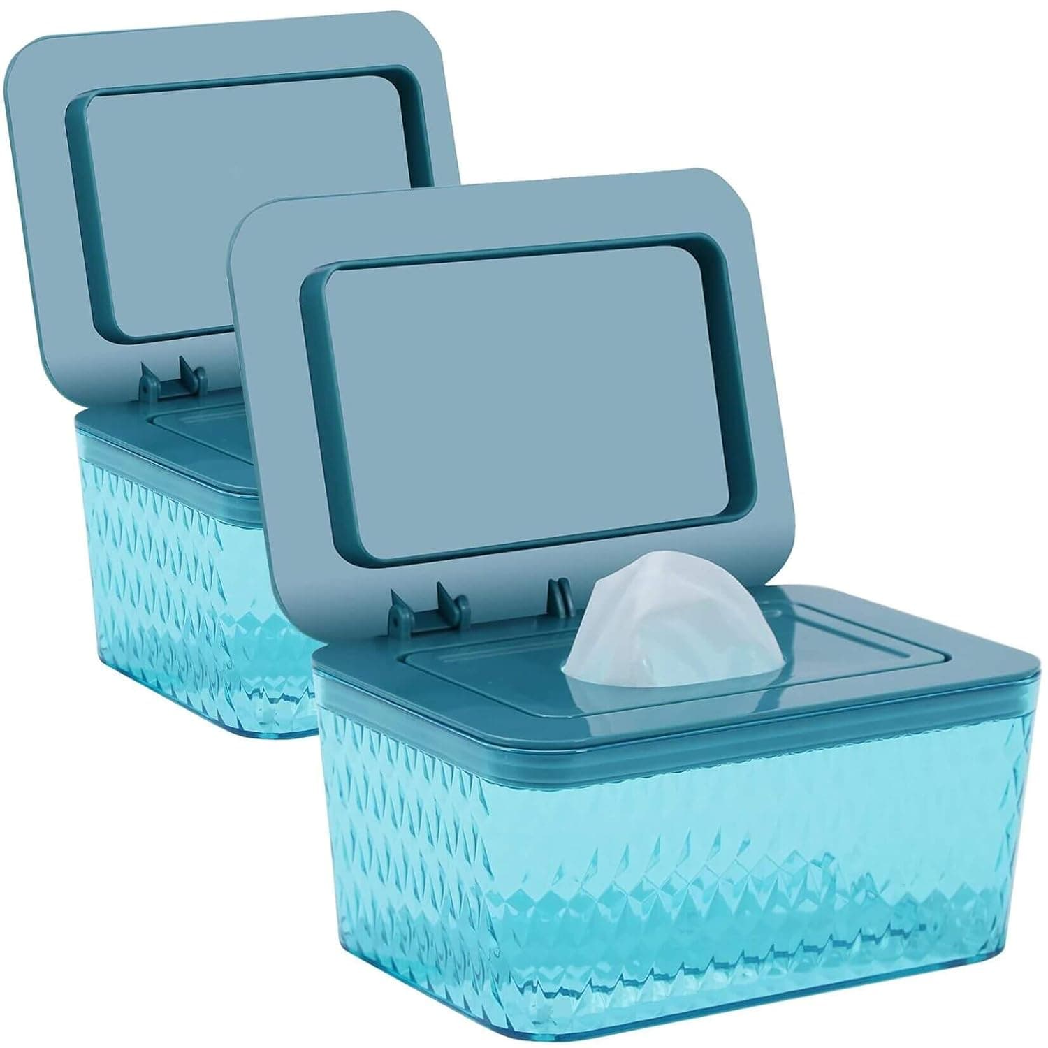2 Pack Wipes Dispenser Seal-Designed Wipe Dispenser Holder Wipes Case Box for Bathroom Keep Wipes Fresh, Dust-Proof & Non-Slip - image 1 of 1