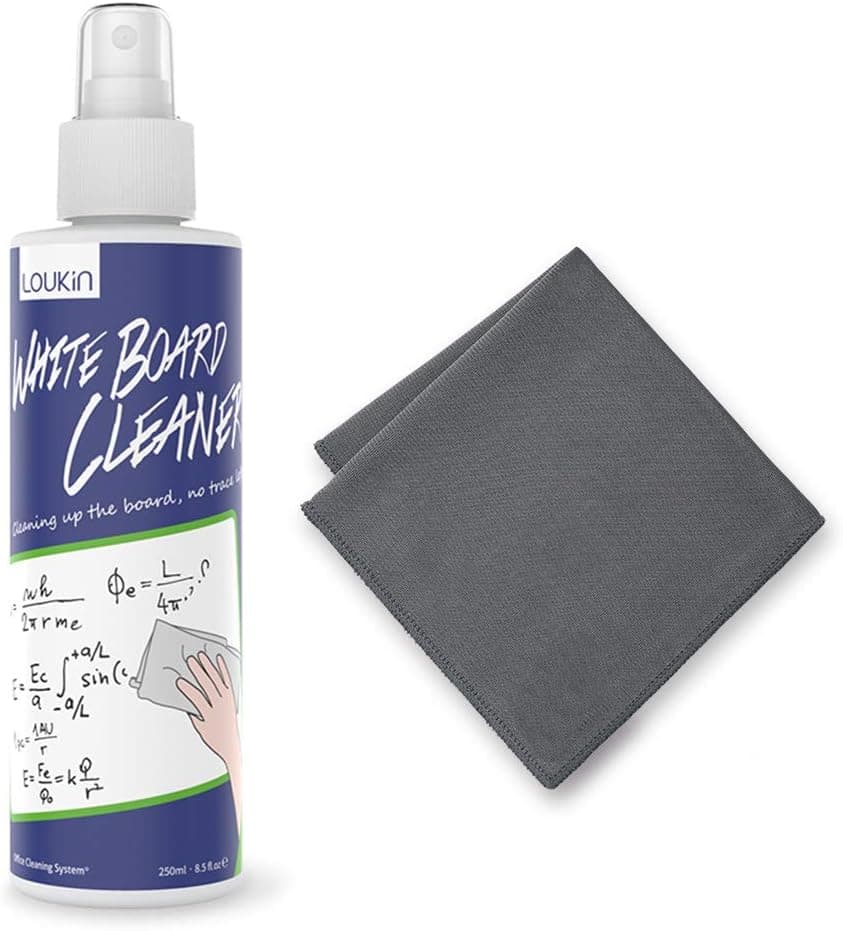 loukin Non-Toxic Whiteboard Cleaner, 8.5 fl oz Dry Erase Board Cleaner, Whiteboard Cleaning Spray with Cloth, Removes Stubborn Marks from Whiteboards - image 1 of 1