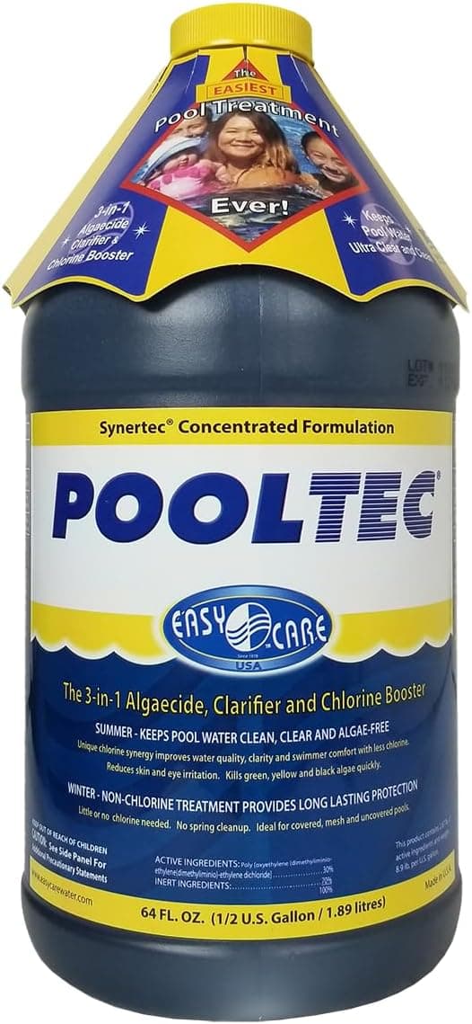 EasyCare 30064 PoolTec Algaecide, Clarifier and Chlorine Salt Cell Booster, 64 oz. Bottle - image 1 of 1