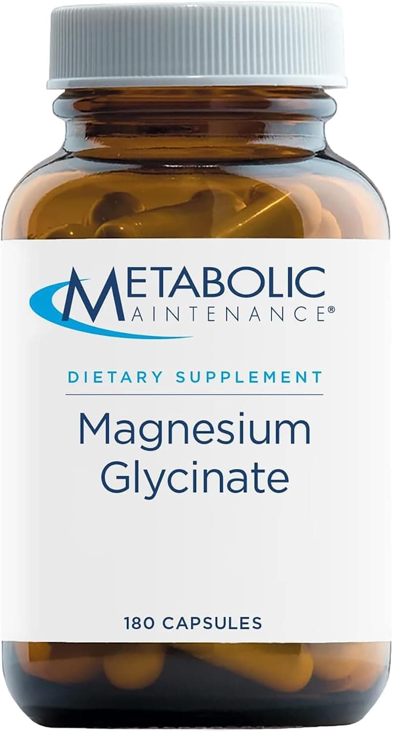 Metabolic Maintenance Magnesium Glycinate - Absorbic Acid & Ascorbyl Palmitate Vitamin C Supplement - Magnesium Bisglycinate 125mg Supplement to Support Muscle & Nerve Function (180 Capsules) - image 1 of 1
