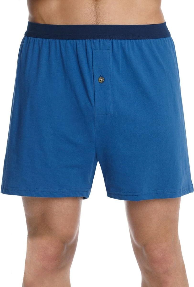 Hanes Underwear Pack, 6-Pack, Cool & Breathable Cotton Knit Jersey Boxers for Men, Moisture Wicking - image 1 of 1