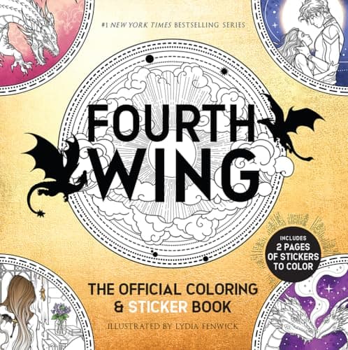 Fourth Wing: The Official Coloring & Sticker Book (Includes 2 Pages of Stickers to Color) (Dover Adult Coloring Books) - image 1 of 1