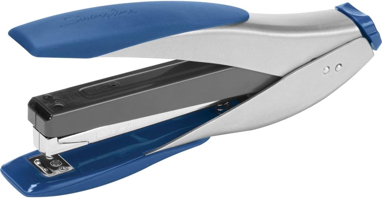 Swingline Stapler, SmartTouch Desktop Stapler, Reduced Effort, 25 Sheets, Full Strip, Silver/Blue (S7066525) - image 1 of 1