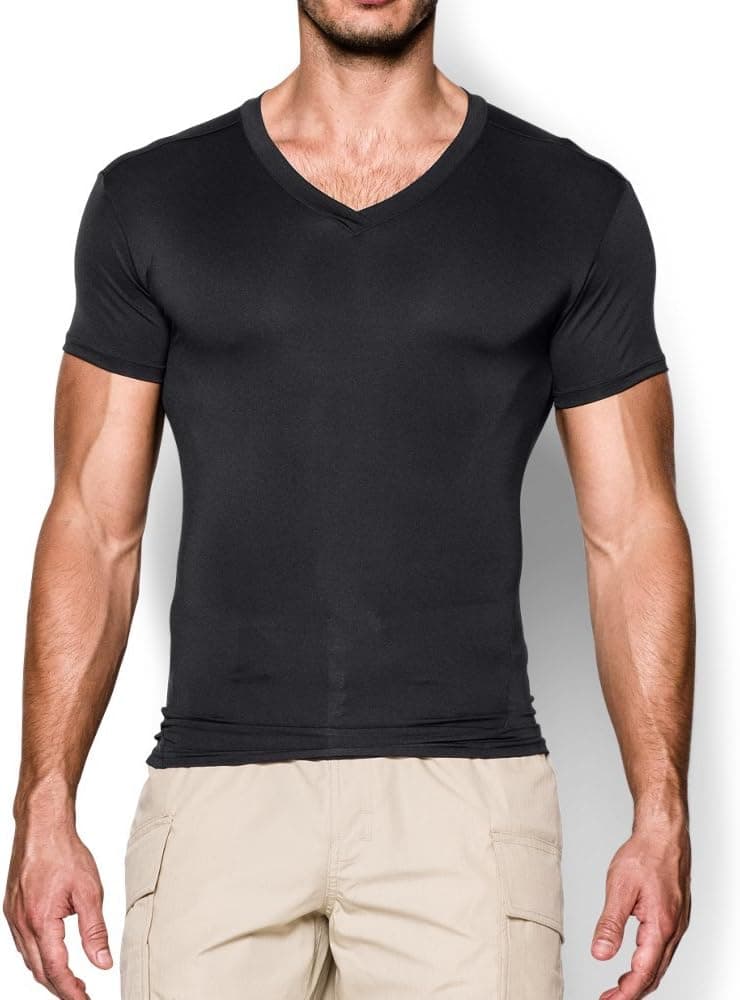 Under Armour Men's Heatgear Tactical V-neck Compression Short-sleeve T-shirt - image 1 of 1