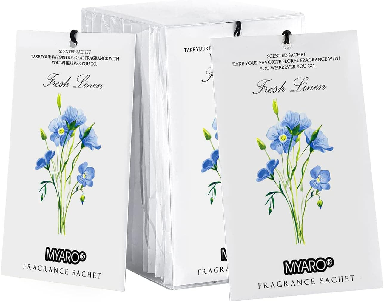 MYARO 12 Packs Linen Scented Sachets for Drawer and Closet, Long-Lasting Sachets Bags Air Freshener Fresh Scents, Potpourri Bags Home Fragrance for Lover - image 1 of 1