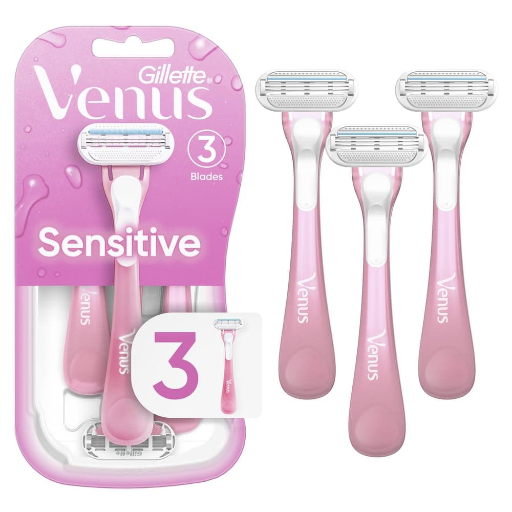 Gillette Venus Sensitive Women's Disposable Razors - Single Package of 3 Razors - image 1 of 1