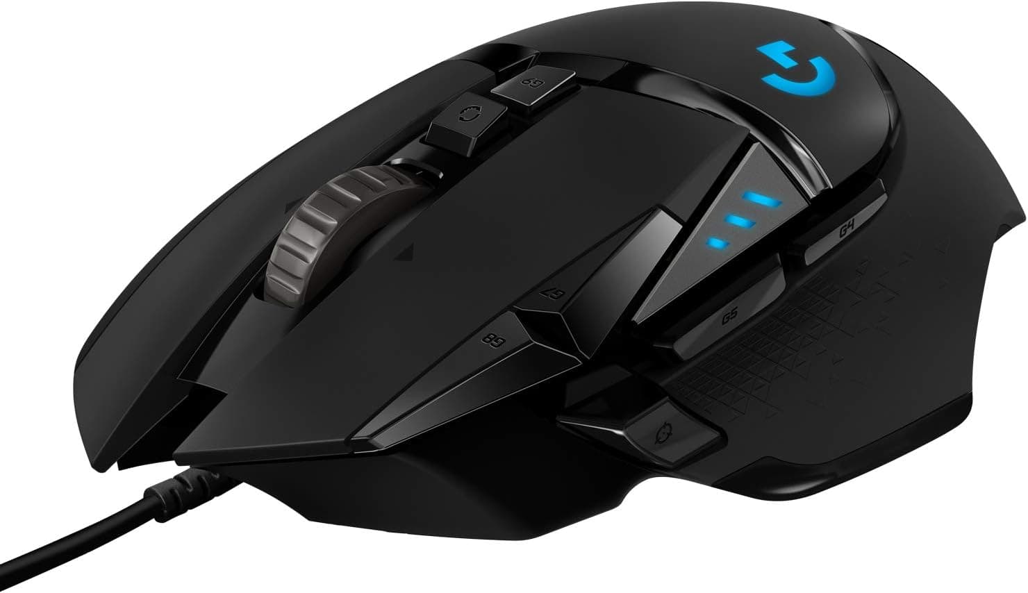 Logitech G502 Hero High Performance Wired Gaming Mouse, Hero 25K Sensor, 25,600 DPI, RGB, Adjustable Weights, 11 Programmable Buttons, On-Board Memory, PC/Mac - Black - image 1 of 1