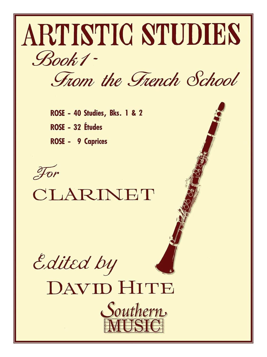Artistic Studies Book 1 - From the French School For Clarinet | Sheet Music for Students and Adults | 40 Studies 32 Etudes 9 Caprices for B-Flat Clarinet | Beginner to Intermediate Method Book - image 1 of 1