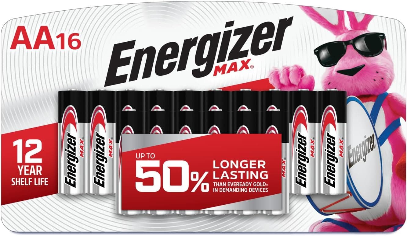 Energizer MAX AA Batteries (16 Pack), Double A Alkaline Batteries - image 1 of 1