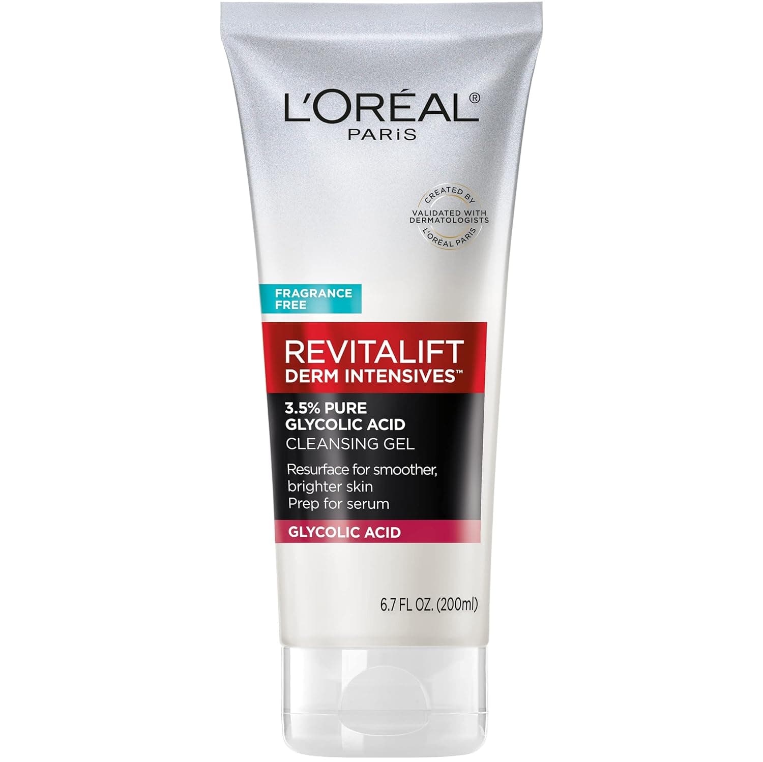 L'Oreal Paris Revitalift 3.5% Pure Glycolic Acid Brightening Cleansing Gel wth Salicylic Acid 6.7 fl oz - image 1 of 1