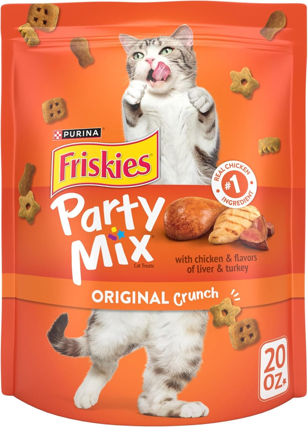 Purina Friskies Cat Treats, Party Mix Original Crunch - 20 oz. Pouch - image 1 of 1