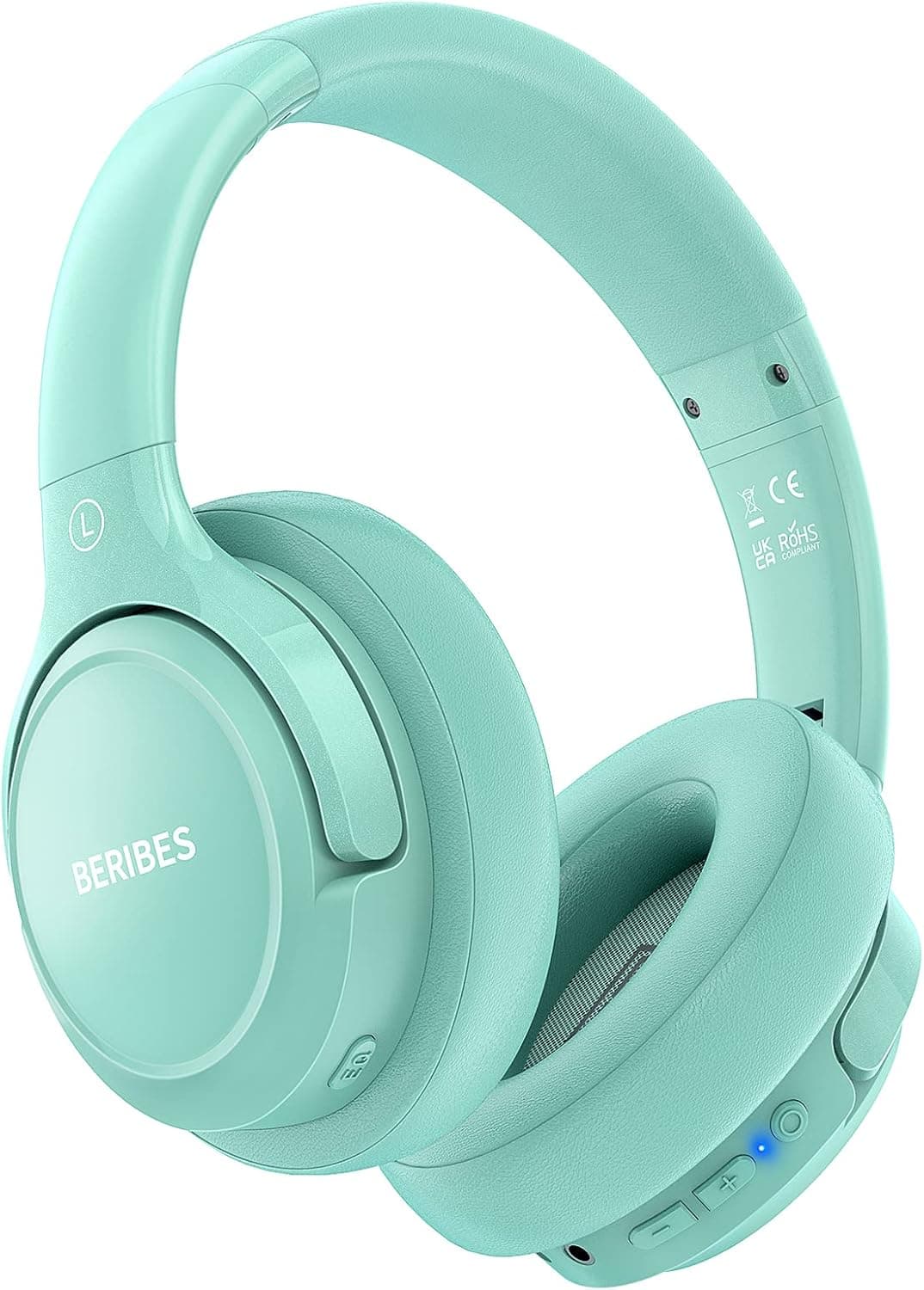 BERIBES Bluetooth Headphones Over Ear, 65H Playtime and 6 EQ Music Modes Wireless Headphones with Microphone, HiFi Stereo Foldable Lightweight Headsets, Deep Bass for Home Office Cellphone PC Ect. - image 1 of 1