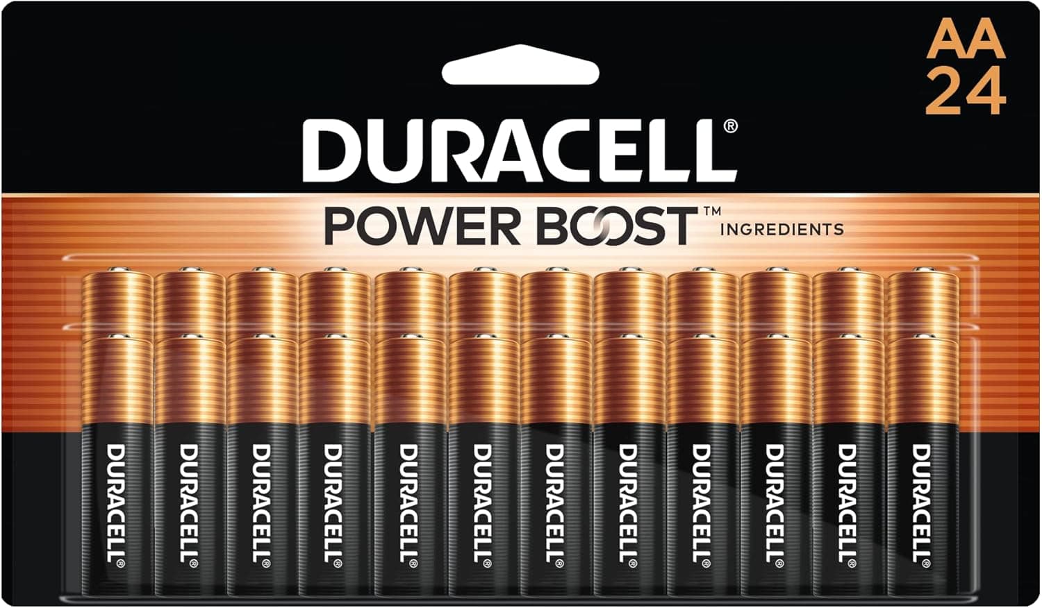 Duracell Coppertop AA Batteries with Power Boost Ingredients, 24 Count Pack Double A Battery with Long-lasting Power, Alkaline AA Battery for Household and Office Devices - image 1 of 1