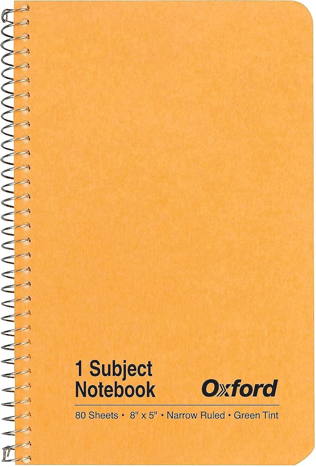 Oxford 1-Subject Kraft Notebook, 5" x 8", Narrow Rule, Kraft Cover, Green Tint Paper, 80 Sheets (25-401R) - image 1 of 1