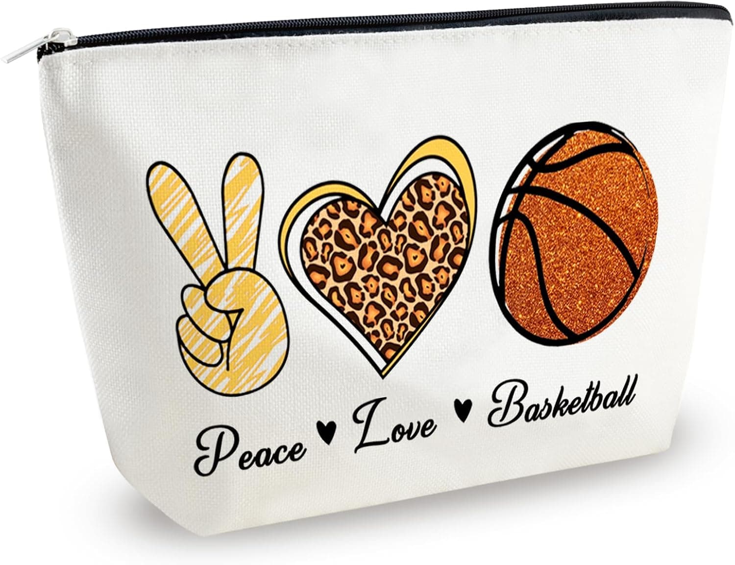 Basketball Gifts for Women Basketball Makeup Bag Basket Ball Mom Bag Basket Ball Coach Gifts for Women Waterproof Cosmetic Pouch Snacks Pouch Travel Toiletry Bags for Sports Lovers - image 1 of 1