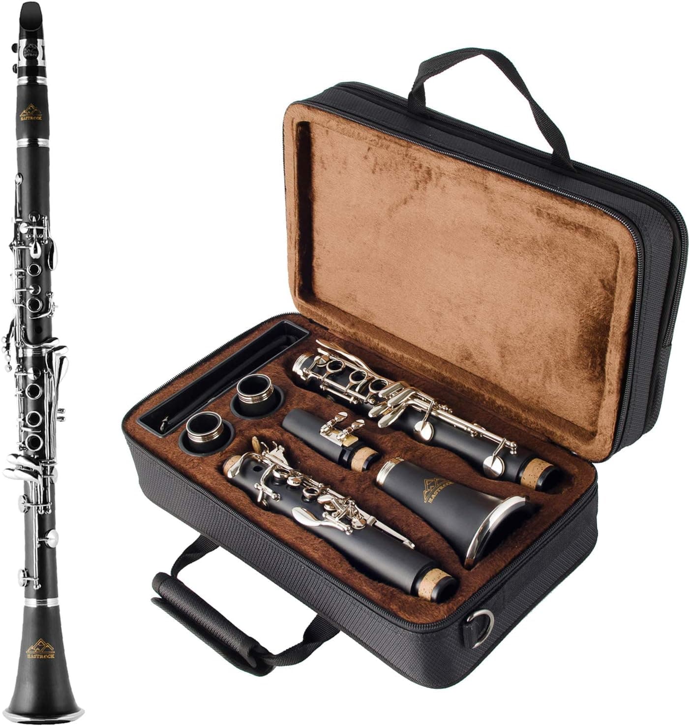 EASTROCK Bb Clarinet 17 Keys ABS Material Wide Range of Tones Particularly Beginner & Students-friendly with Using Tools and 2 Replaceable Barrels - image 1 of 1