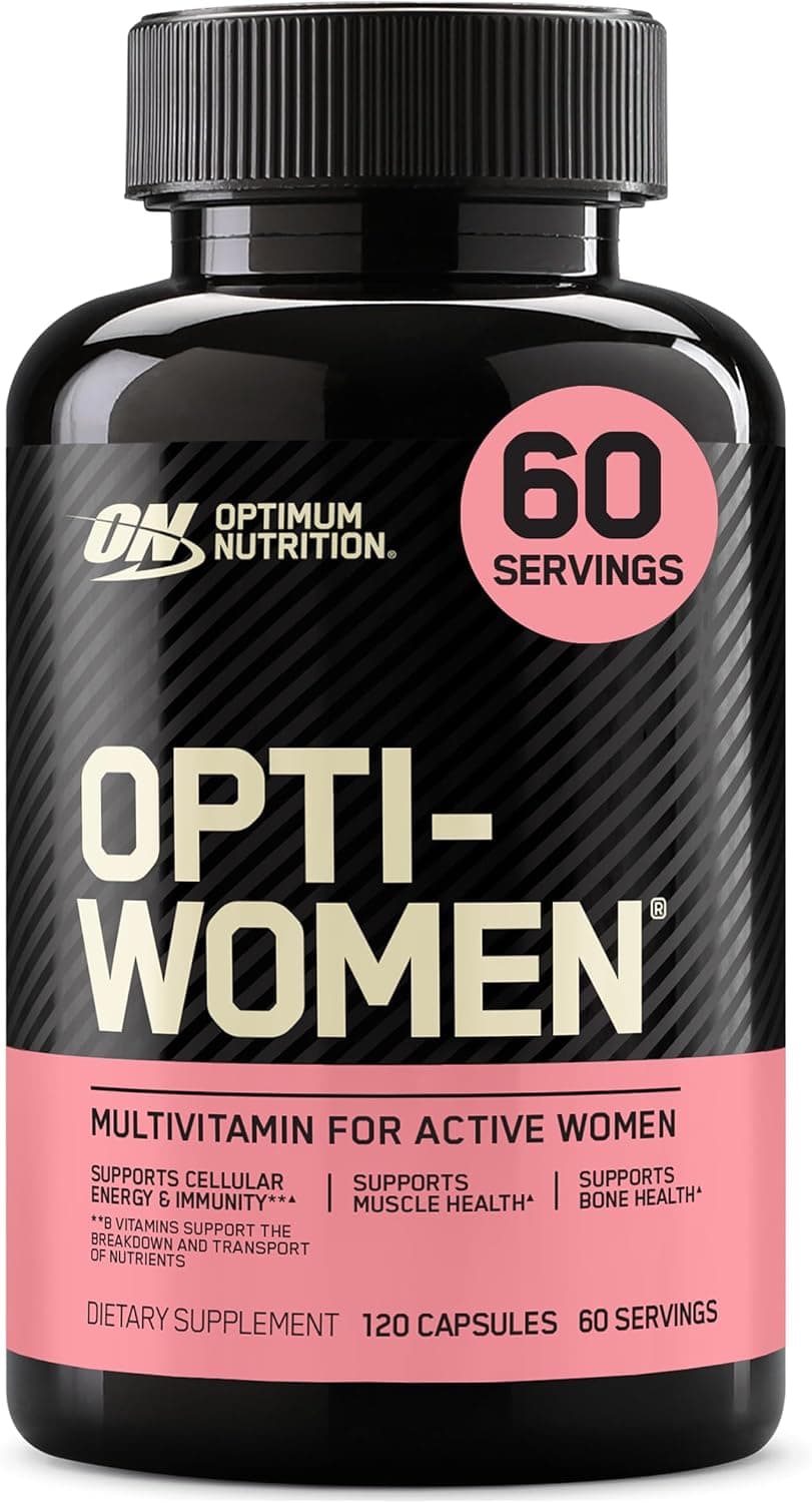 Optimum Nutrition Opti-Women, Vitamin C, Zinc and Vitamin D for Immune Support Womens Daily Multivitamin Supplement with Iron, Capsules, 120 Count - image 1 of 1