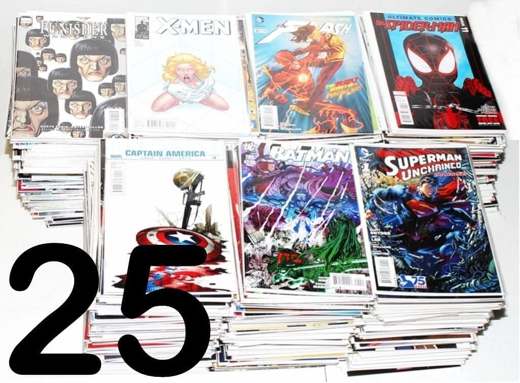 HUGE COMIC BOOK LOT 25 MARVEL DC INDY SUPERMAN BATMAN X-MEN NO DUPLICATES - Hot choice - image 1 of 1