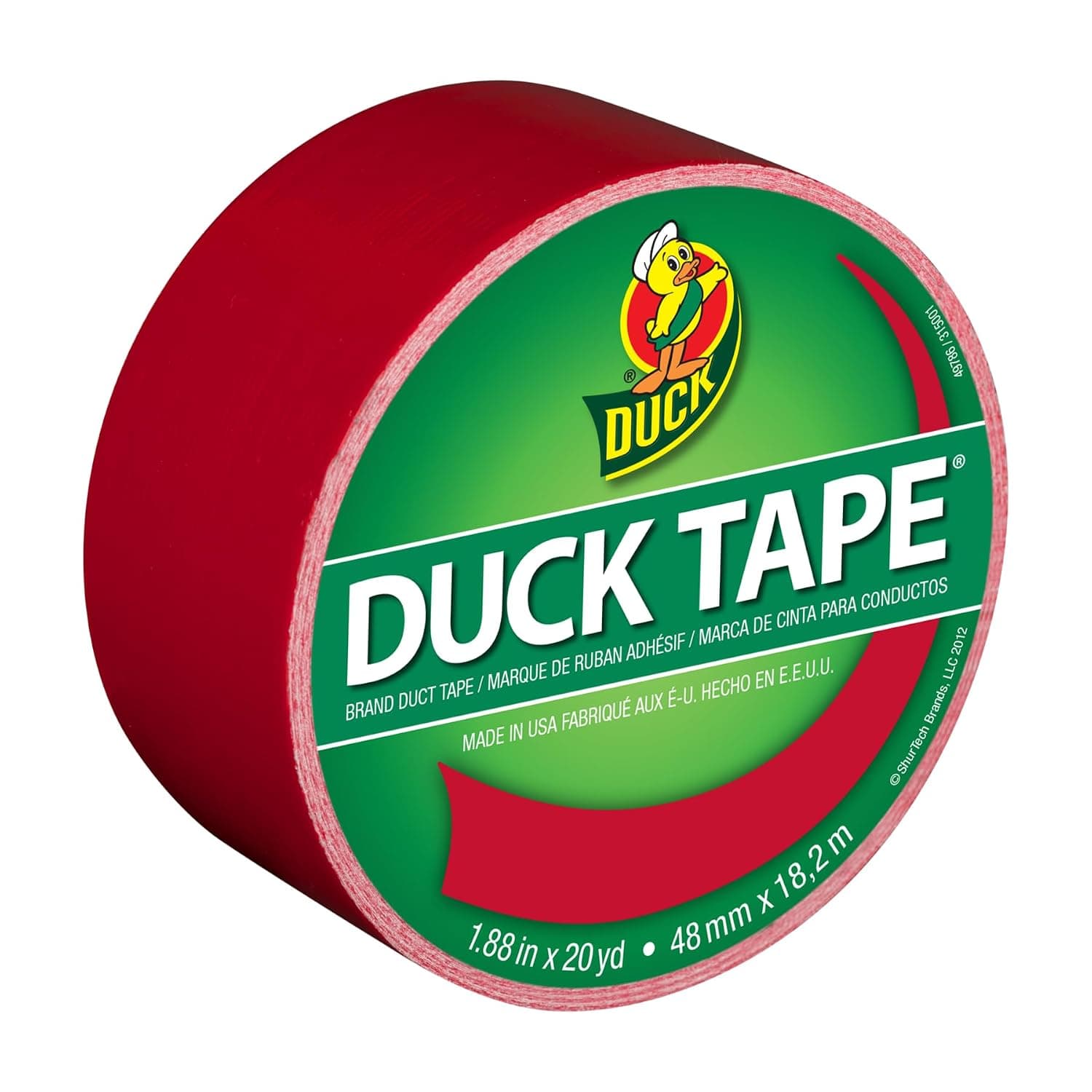 Duck Brand 1265014 Color Duct Tape, Red, 1.88 Inches x 20 Yards, Single Roll - image 1 of 1