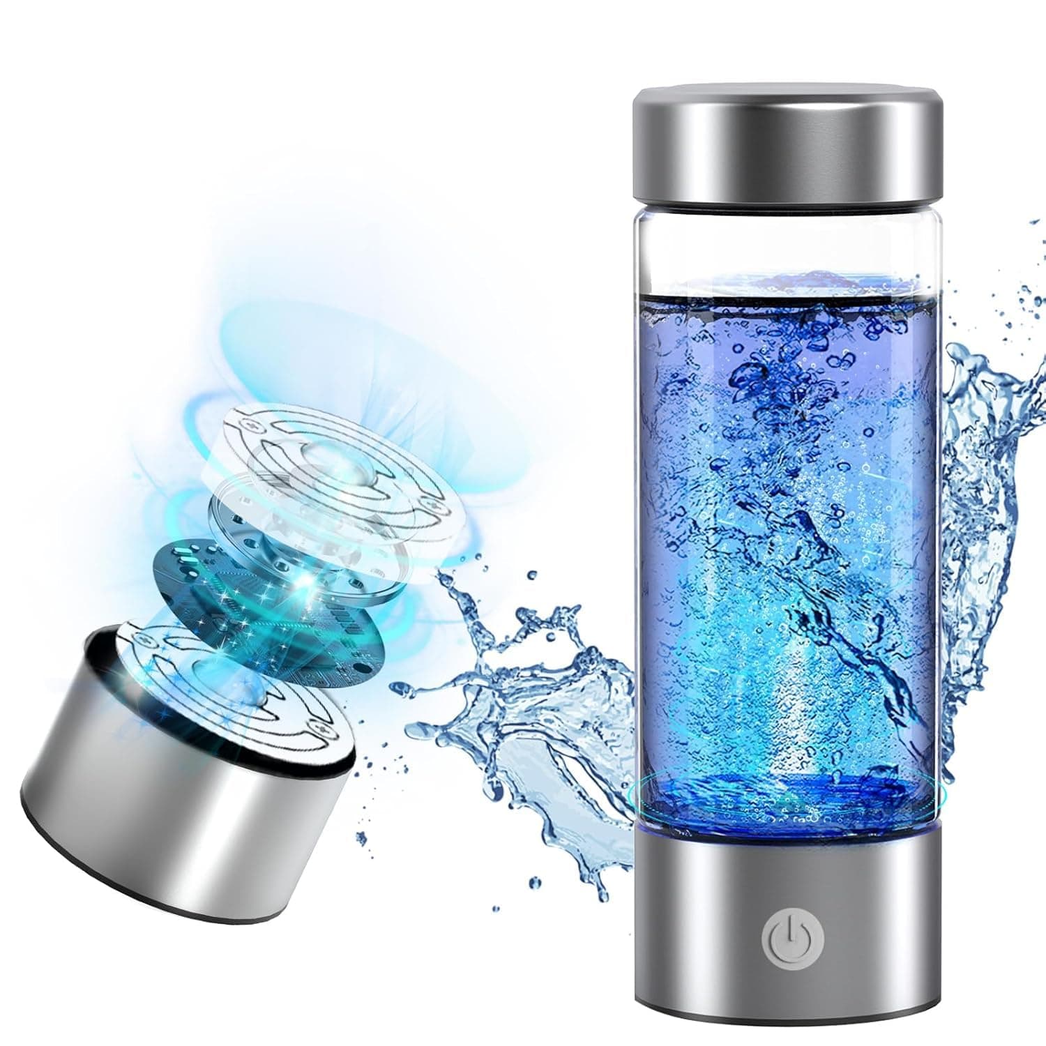 Hydrogen Water Bottle, 3000PPB Portable Hydrogen Water Ionizer Machine, Rechargeable Hydrogen Water Bottle Generator,with SPE & PEM, Hydrogen Water Cup for Exercise, Travel, Home, Office(1pcs) - image 1 of 1
