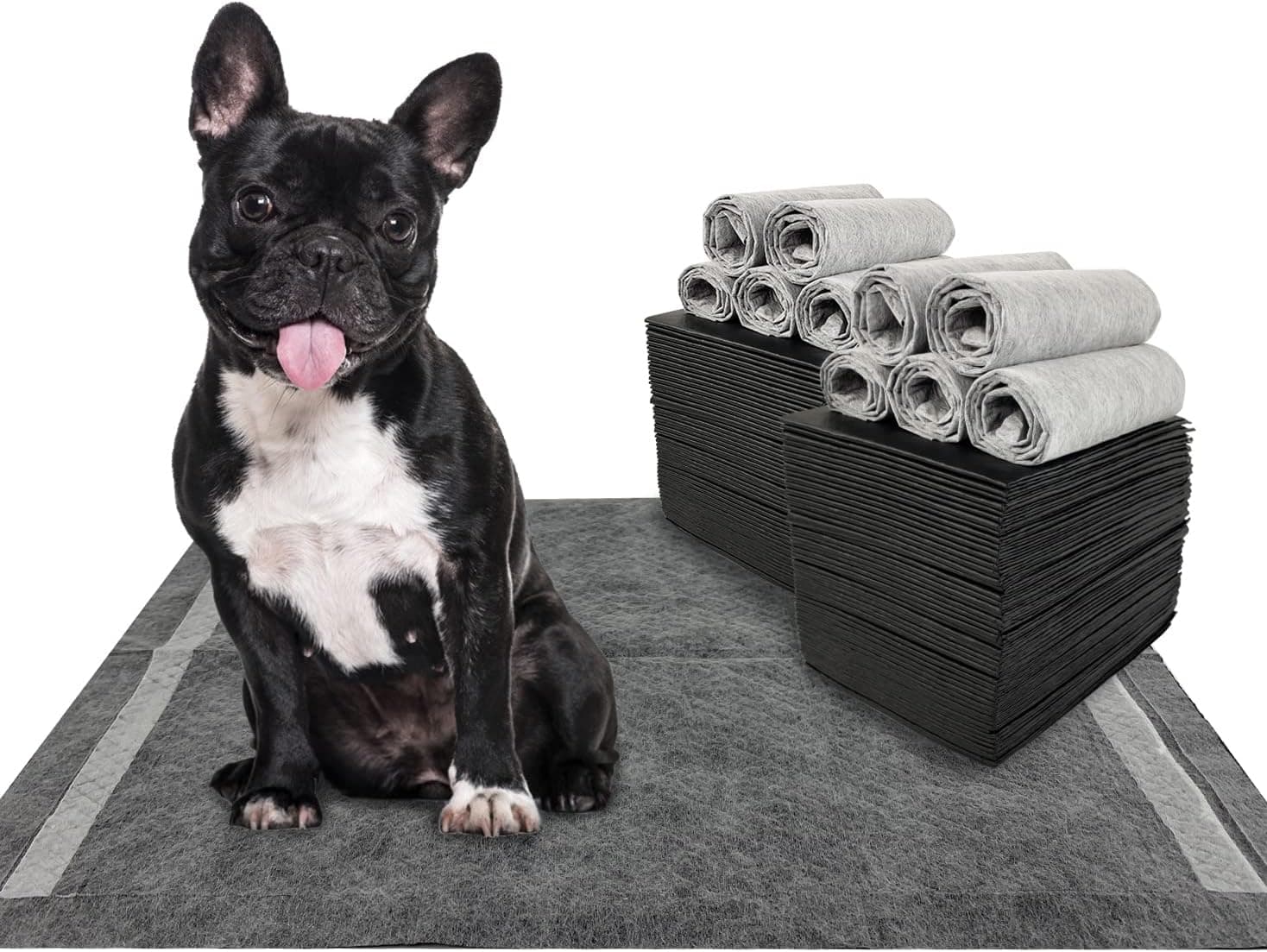 Charcoal Dog Training Pads 100 Count, 22"x22" Puppy Pee Pads for Small Dogs, Activated Carbon Dog Pee Pads, Disposable Puppy Pads Pet Training Pads - image 1 of 1