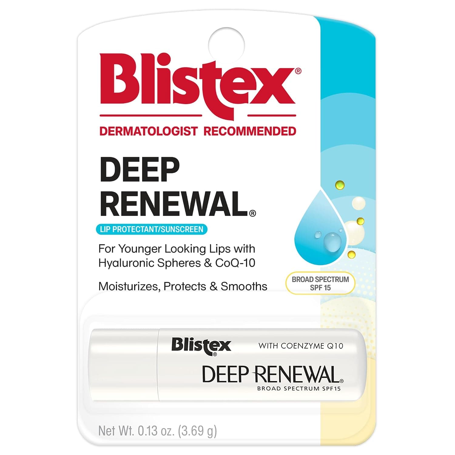 Blistex SPF 15 Deep Renewal Lip Protectant,for Younger lokking Lips, 0.13 Ounce - image 1 of 1