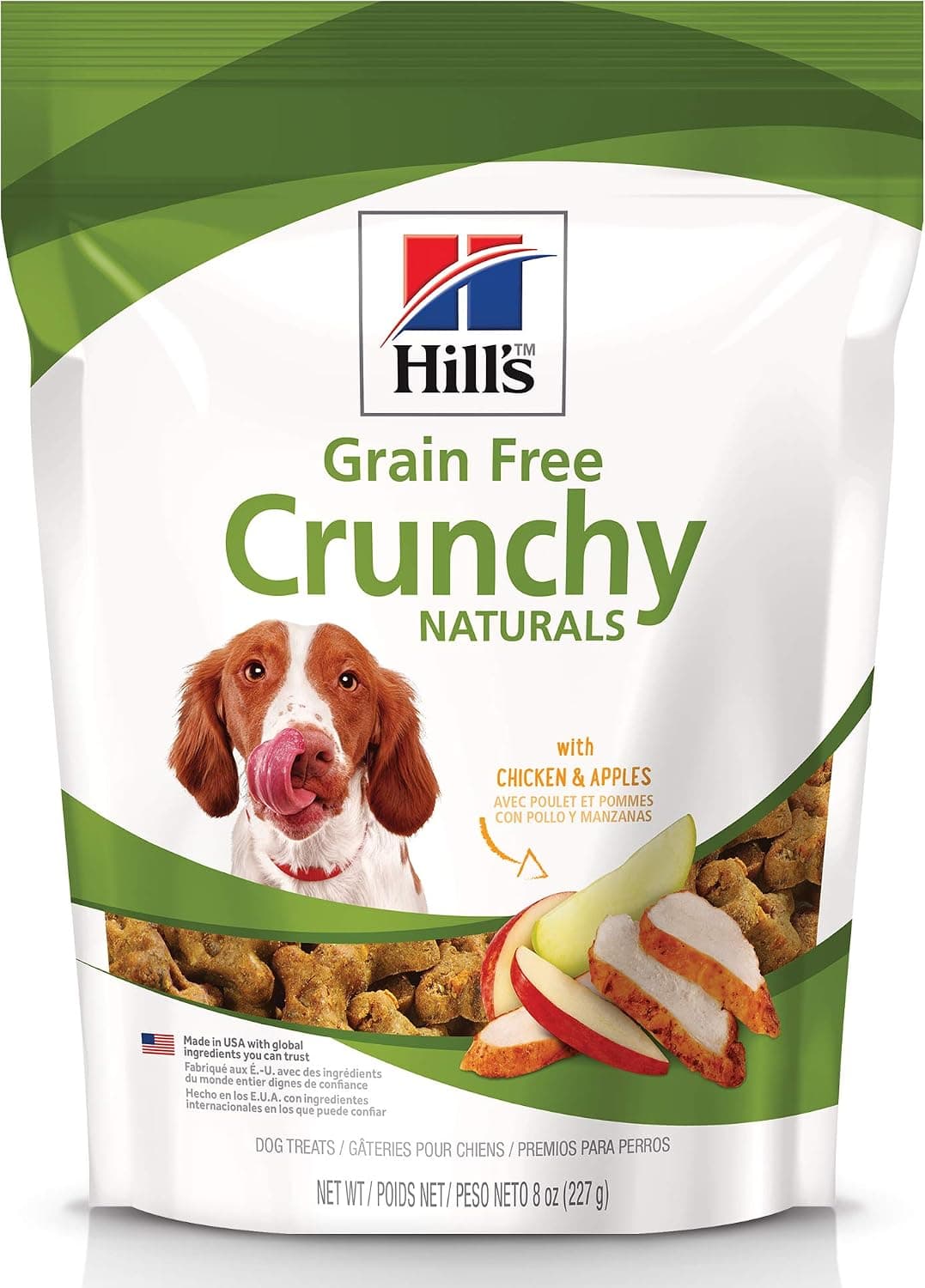 Hill's Grain Free Crunchy Naturals Treats, All Life Stages, Great Taste, Dog Treats, Chicken & Apples, 8 oz Bag - image 1 of 1