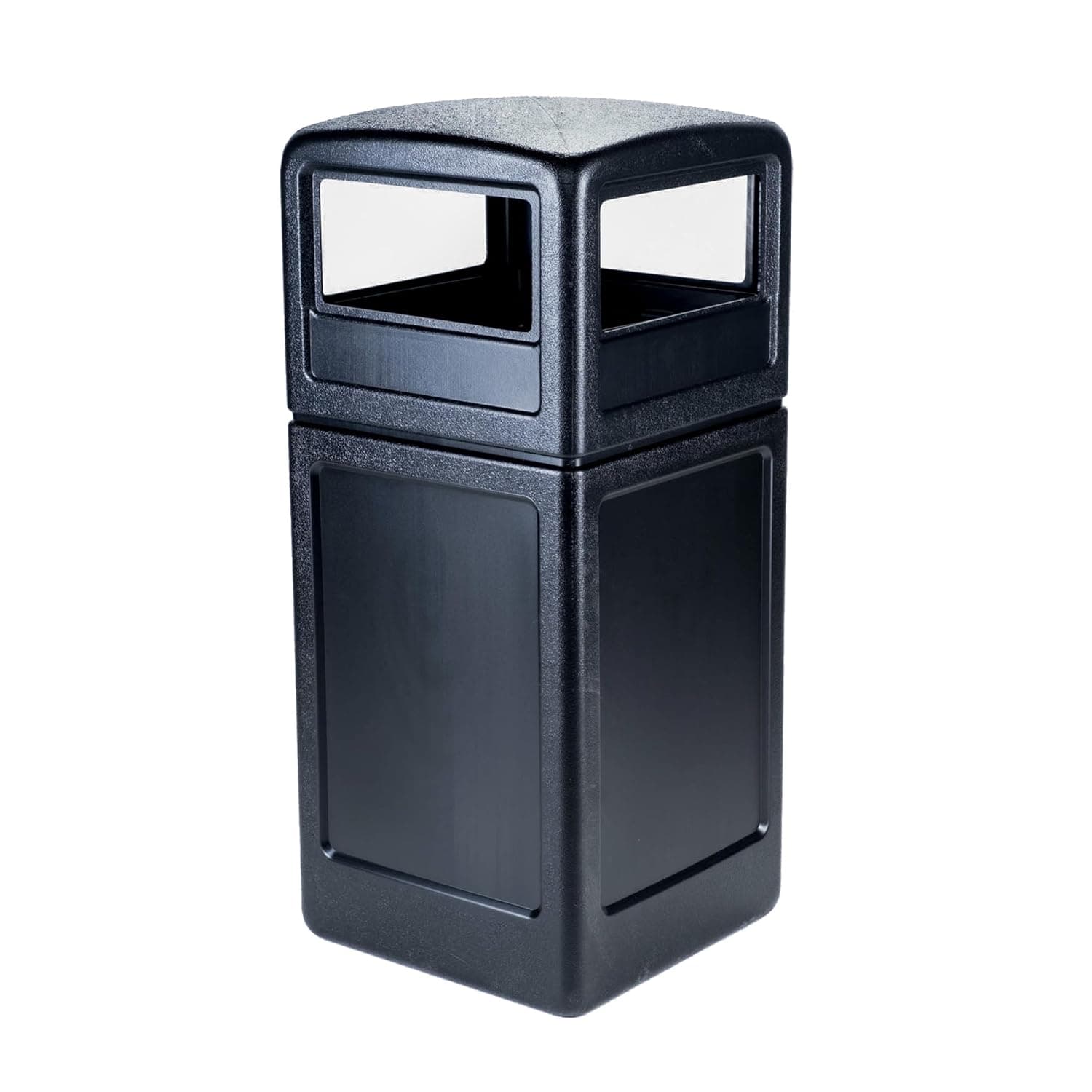 Commercial Zone-73290199 PolyTec 42 Gallon Square Waste Container with Dome Lid Color: Black - image 1 of 1