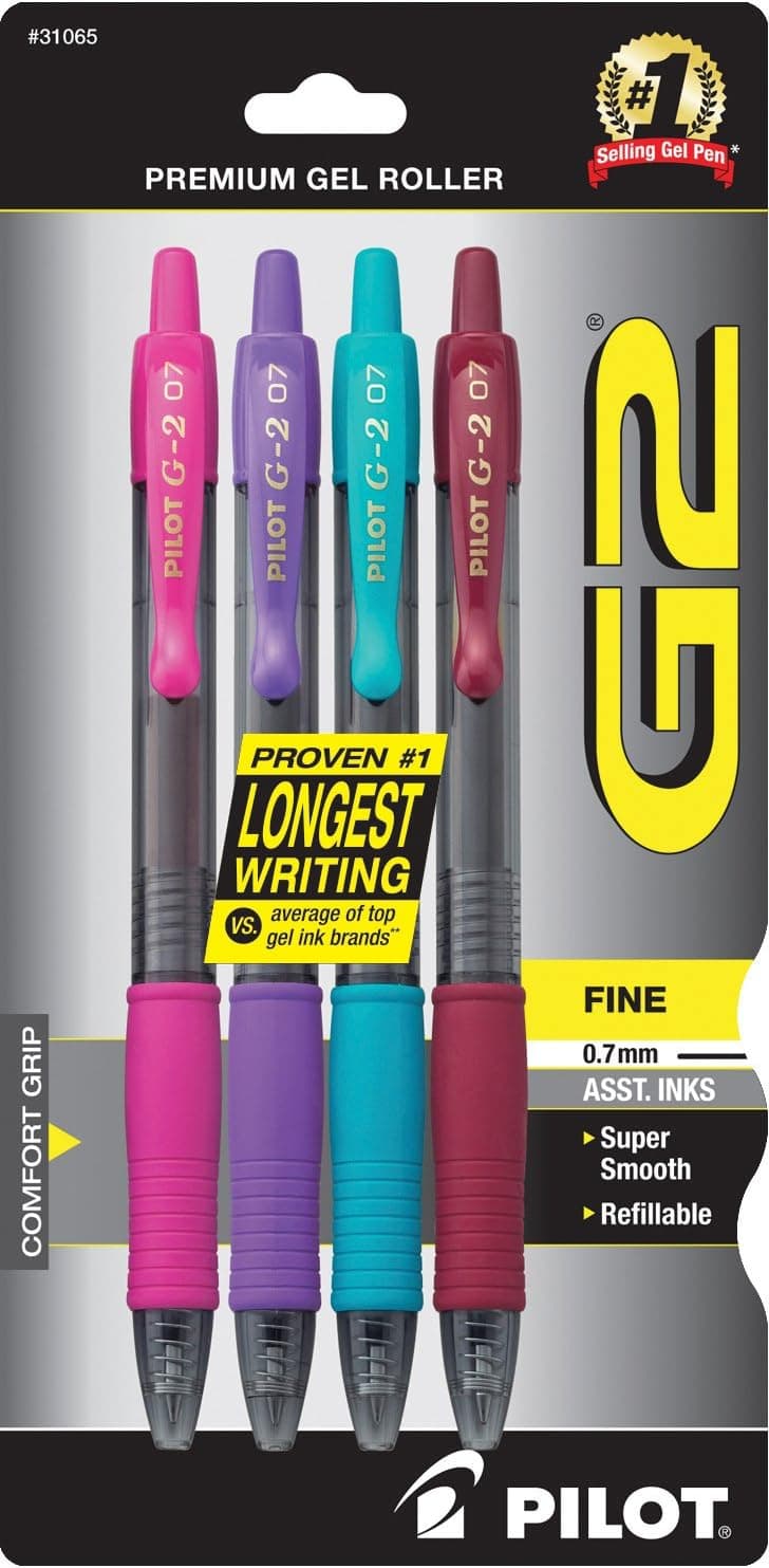 Pilot G2 Premium Gel Pens, Gel Roller Pens, Fine Point 0.7 mm Assorted Colors 4 - image 1 of 1