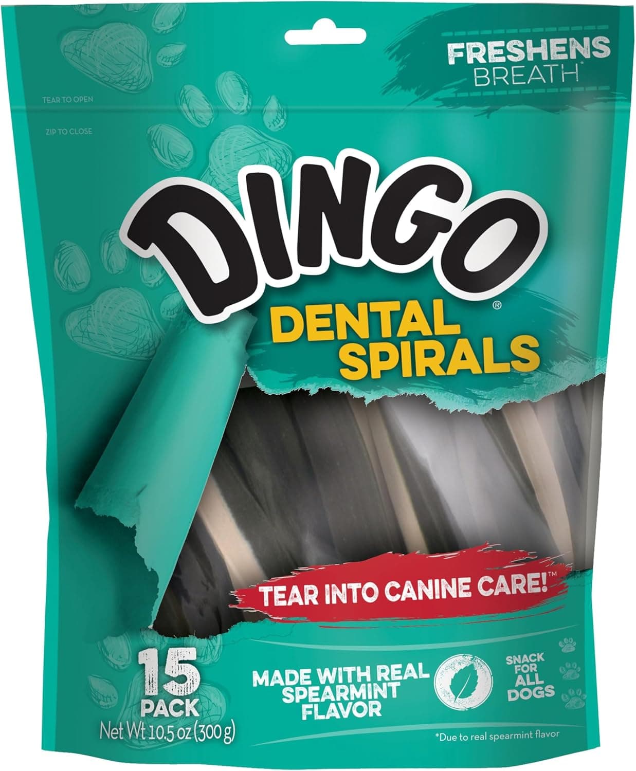 Dingo Dental Sticks for Tarter Control and Freshening Breath, Made with Real Chicken, Great Treats for Small, Medium, and, Large Dogs 15-Count - image 1 of 1
