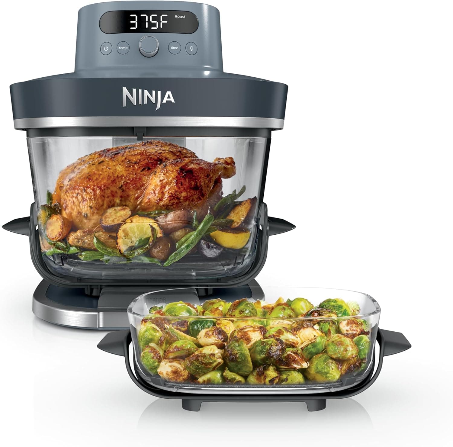 Ninja Crispi Pro 6-in-1 Glass Air Fryer | 450°F, Nontoxic, 6qt & 2.5qt Containers & Lids | Microwave, Freezer, Dishwasher Safe | Max Crisp, Air Fry, Bake, Roast, Recrisp, Dehydrate |Cyberspace AS101CY - image 1 of 1