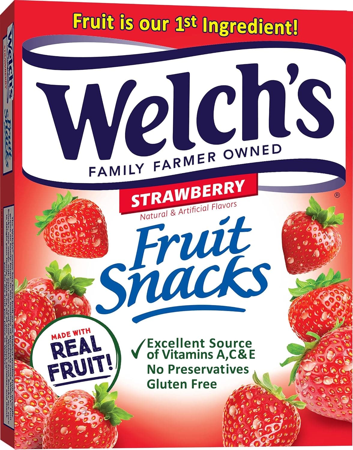 Welch's Fruit Snacks, Strawberry, 0.9 Oz, 10 Ct - image 1 of 1