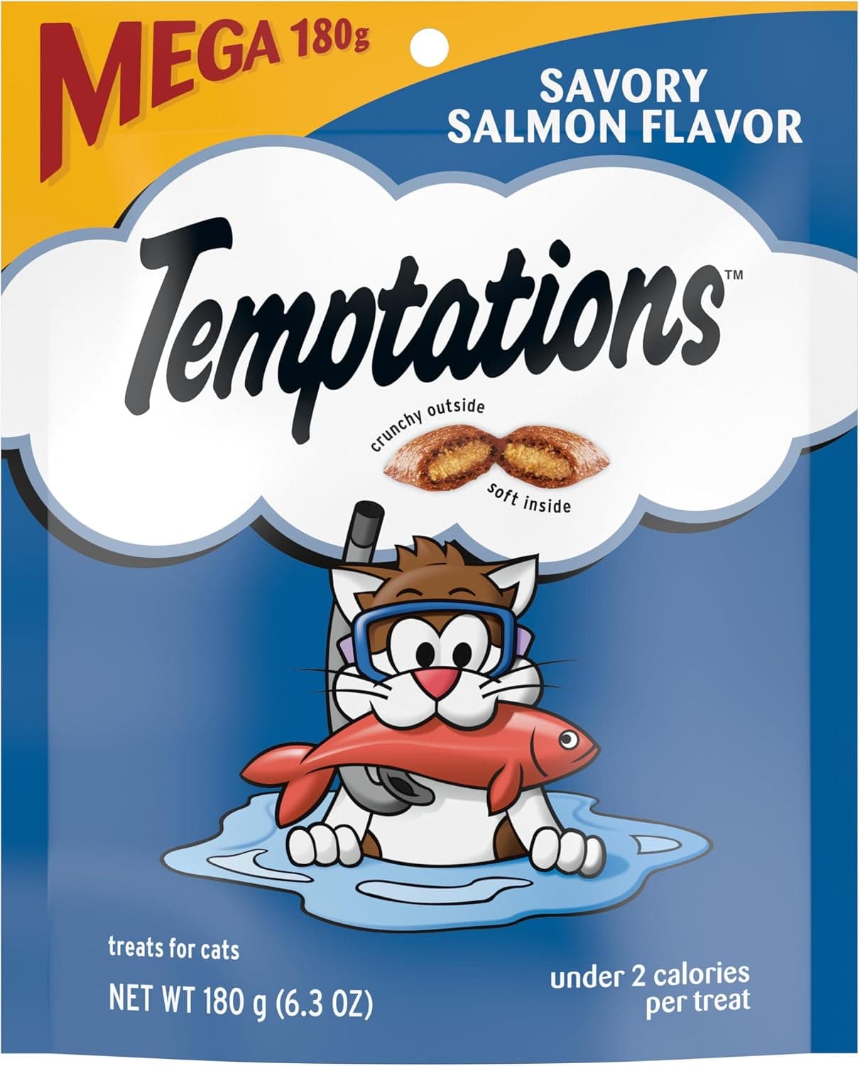 Whiskas Temptations Cat Treats-Savory Salmon Flavor(6.3 Oz) - image 1 of 1