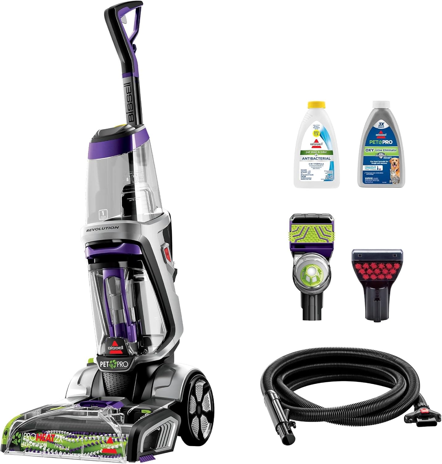 BISSELL ProHeat 2X Revolution Pet Pro Plus, 3588F, Upright Deep Cleaner, 30-minute Dry Time, Dual Dirt Lifter Powerbrush, Hose & Tool Attachment, Pet Upholstery and Tough Stain Tool Included - image 1 of 1