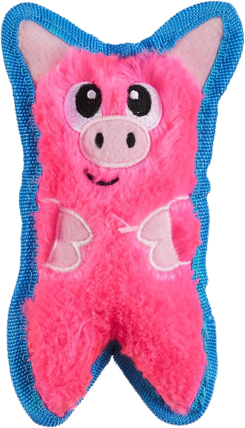Outward Hound Durablez Minis – Squeaky Plush Dog Toy, No Stuffing for Less Mess, Interactive & Tough, Jumbo Squeaker, Puppies & Small Dogs, Pig, 6.8" - image 1 of 1