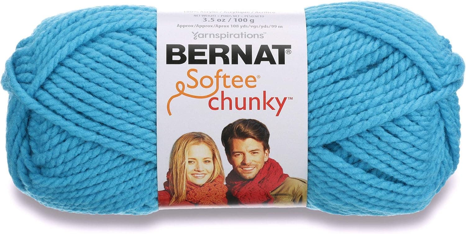 Bernat Softee Chunky Yarn, 3.5 Oz, Gauge 6 Super Bulky, Ultra Blue - image 1 of 1