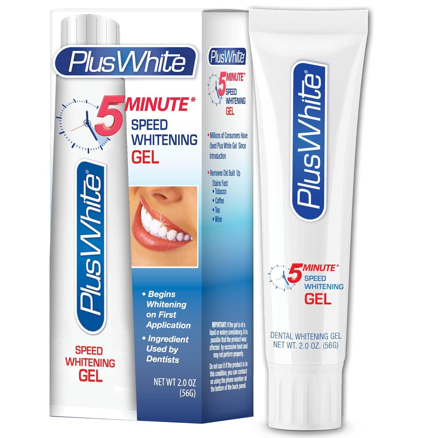 Plus White Speed Whitening Gel - Works in 5 Minutes - Professional Teeth Whitening w/Dentist Approved Ingredient (2 oz) - image 1 of 1