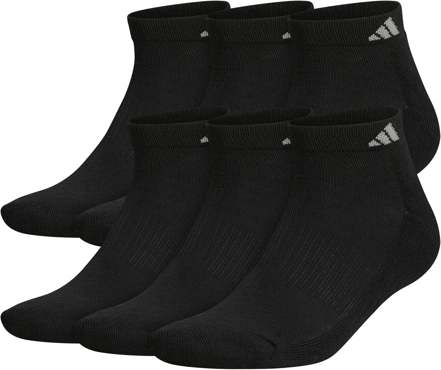 adidas Men's Athletic Cushioned Low Cut Socks with Arch Compression for a Secure Fit (6-Pair) - image 1 of 1