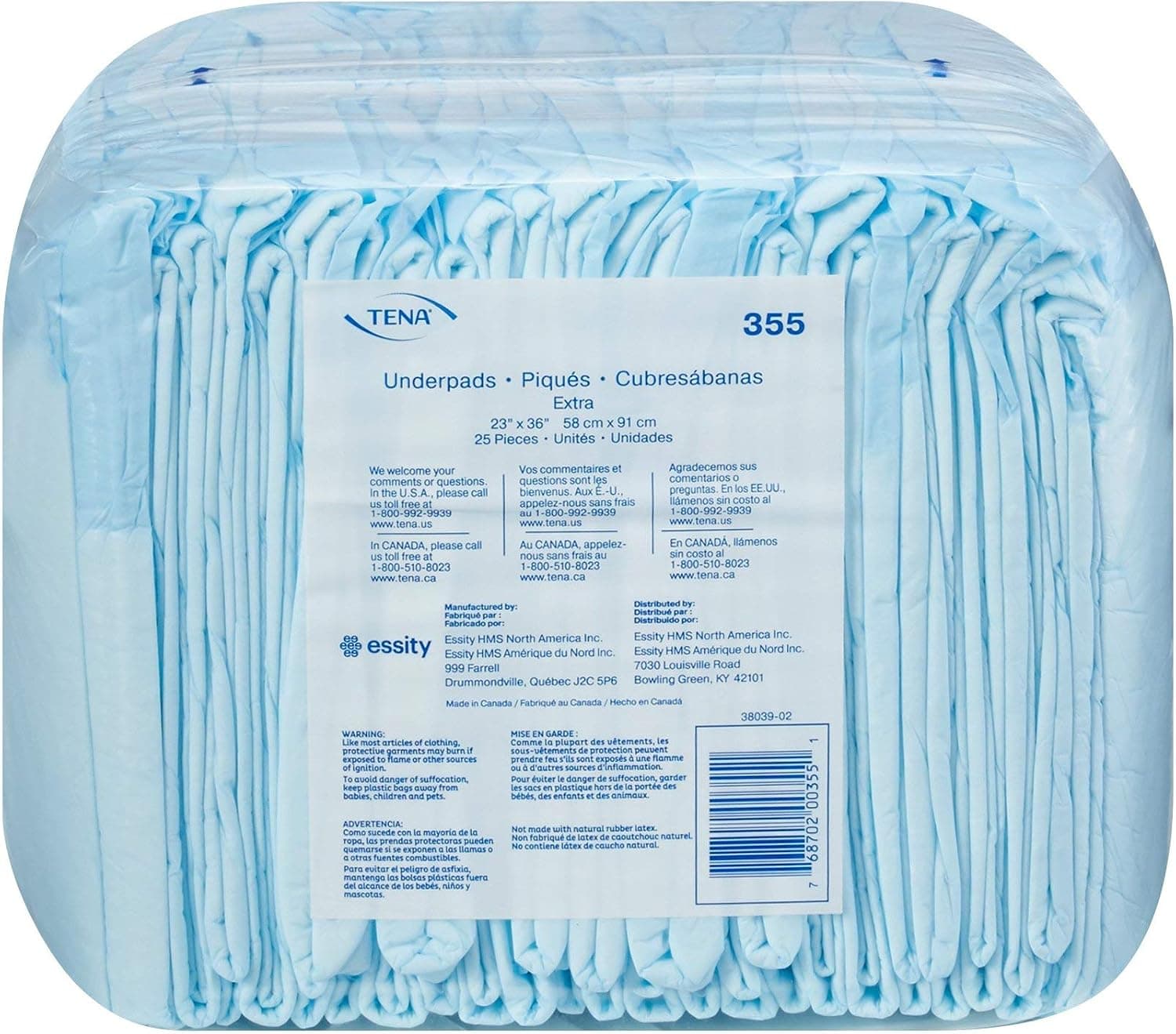 TENA Extra Underpad, Incontinence, Disposable, Light Absorbency, 23 in x 36 in, 25 Count - image 1 of 1