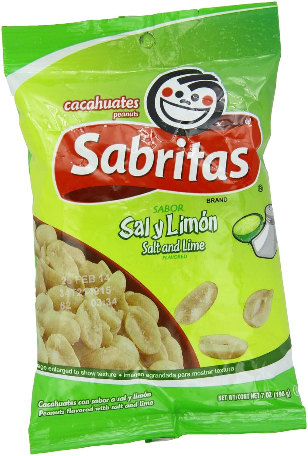 Sabritas Salt And Lime Peanuts, 7-Ounce (Pack of 6) - image 1 of 1